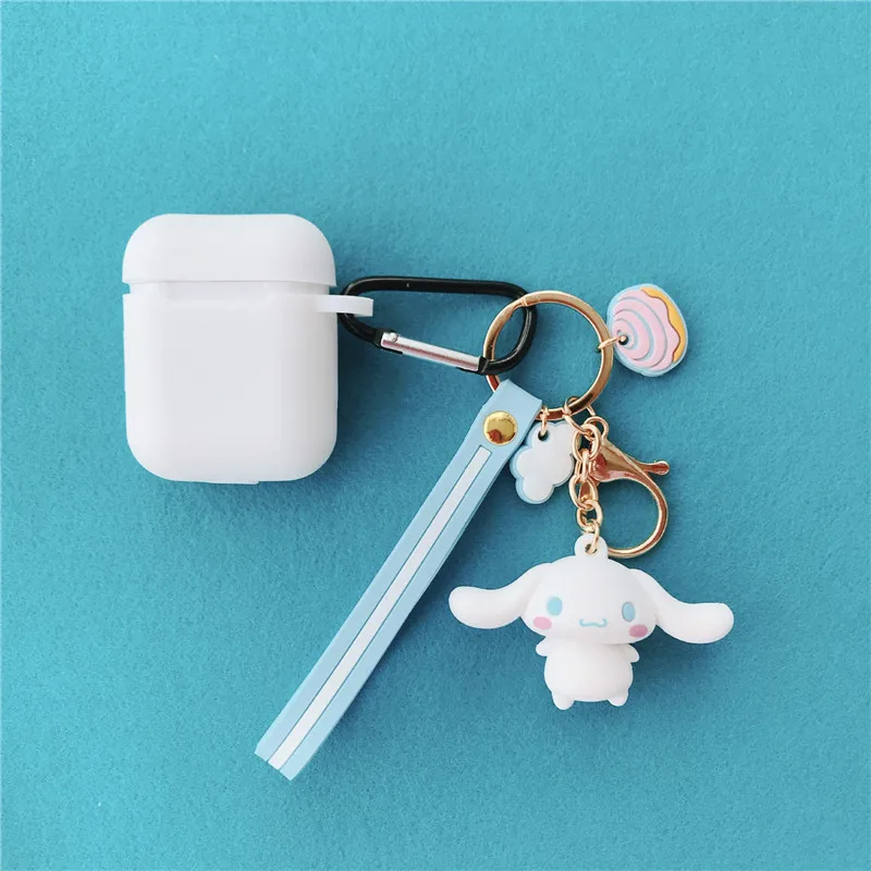 White 1 Японская Милая мультяшная гарнитура чехол для AirPods Cinnamoroll Melody Kuromi Buzz Toy беспроводной Bluetooth наушники чехол s с подвеской - Цвет: White 1
