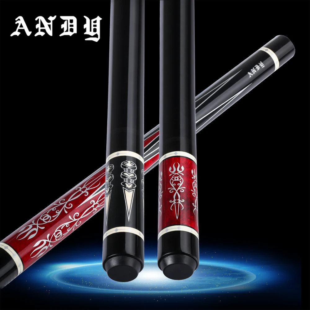 Original Andy Billiard 3 Cushion Cue Carom Cue 12Mm Tip 142Cm 2 Colori Carom Taper Shaft Professional Maple Libre Cue