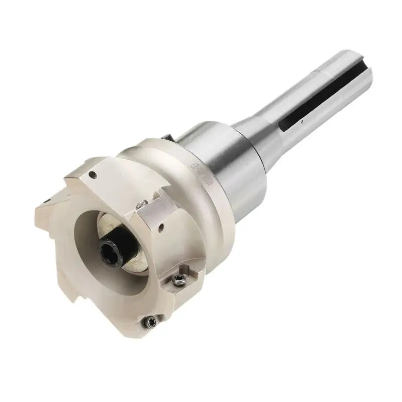 

400R 80mm Face End Mill CNC +R8 FMB27 Tool Holder + 6pcs APMT1604 Carbide For Plate Cutting, Hardness Inserts For Steel