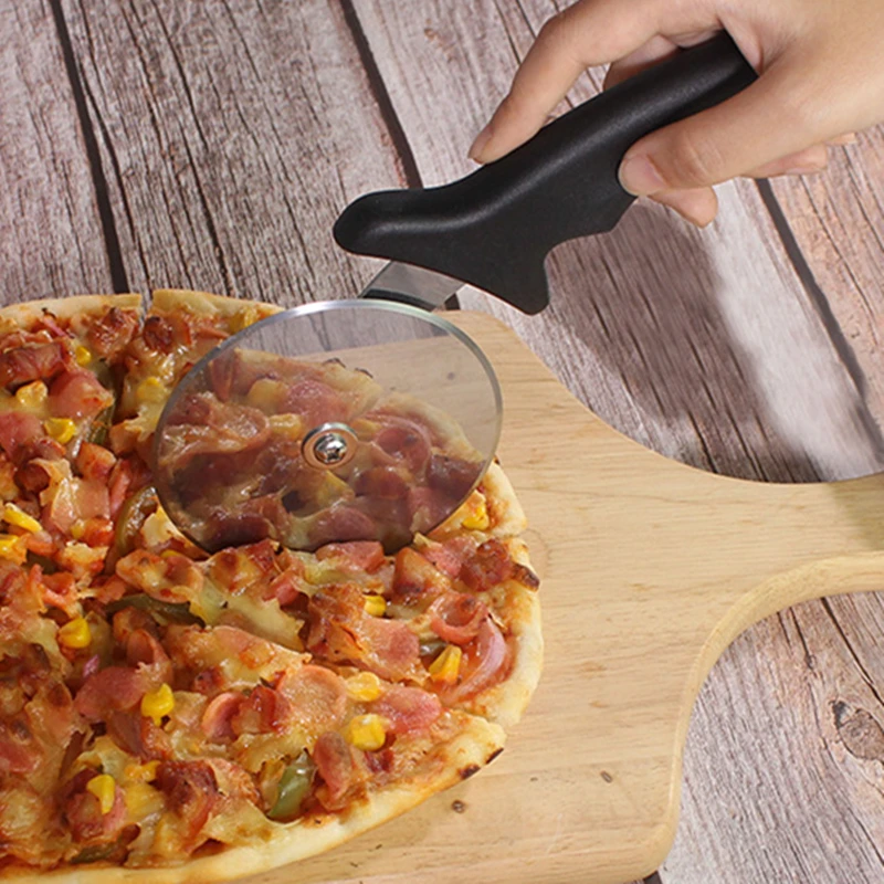 

Stainless Steel Pizza Cutter Knife Wheels Spatula Cake Bread Pies Dough Divider Pastry Baking Tools Household Kitchen Gadgets