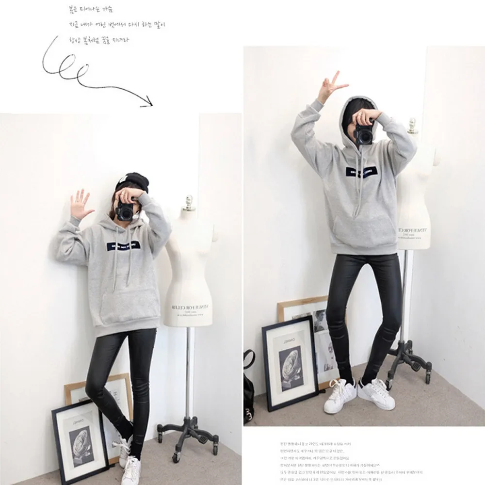 Women Sweatshirt oversized hoodie hip Pop Harajuku letter Print Hoodies Autumn warm pocket Tracksuit size plus 6XL dadera