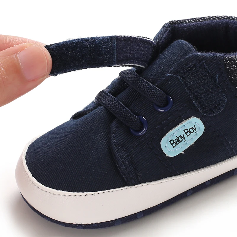 Spring Autumn Winter New Baby Boys Sneaker Leisure Canvas Comfortable Solid Color Warm Anti-Slip Soft Soled First Walkers Shoes
