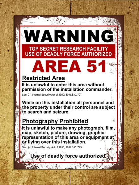 Vintage Retro Style Area 51 Warning Funny Metal Sign Tin Wall Door Plaque | Дом и сад