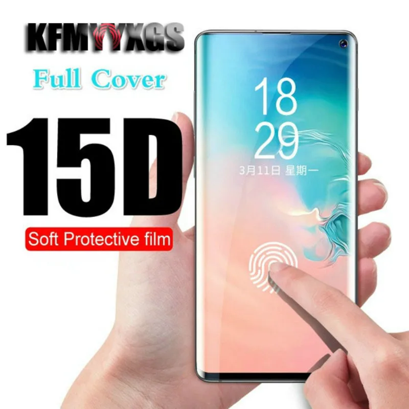 15D Full Cover Soft Hydrogel Film For Samsung Galaxy S6 S7 edge S8 S9 S10 S10E Screen Protector film s9 Plus | Мобильные телефоны и