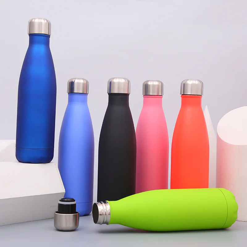 Логотип на заказ термос бутылка для воды с двойными стенками Изолированная вакуумная колба из нержавеющей стали чашка для спорта на открытом воздухе посуда для напитков