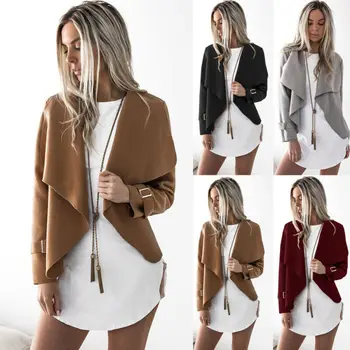 

Womens Fashion Coat Autumn Women Open Front Cardigan Slim Coat Jacket Outwear Casual Open Stitch Coat Top