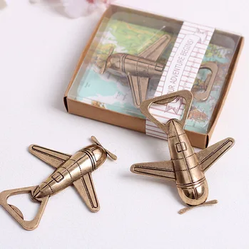 

200pcs/lot Antique Air Plane Airplane Shape Wine Beer Bottle Opener Metal Openers For Wedding Party Gift Favors