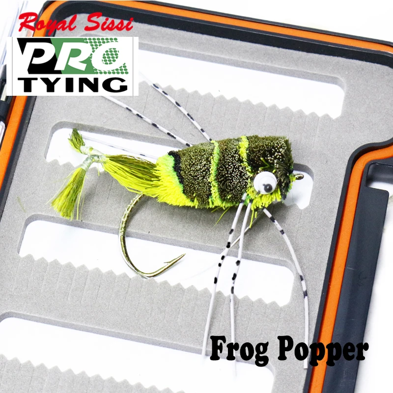 Professionalhandtiedleggedfrogpopperflyfishingflieshooksize2
