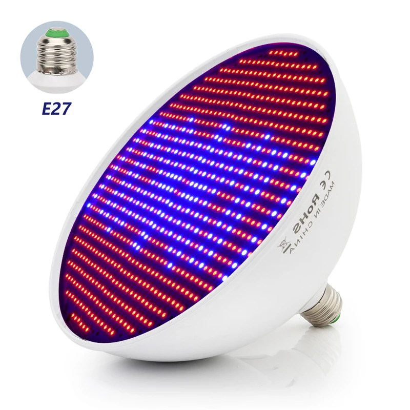 2x E27 White Shell 2шт E27 Светодиодный светильник для выращивания 800 светодиодный s лампа для роста растений красный синий светодиодный светильник для рассады цветов аквариумные комнатные растения AC85-265V - Испускаемый цвет: 2x E27 White Shell