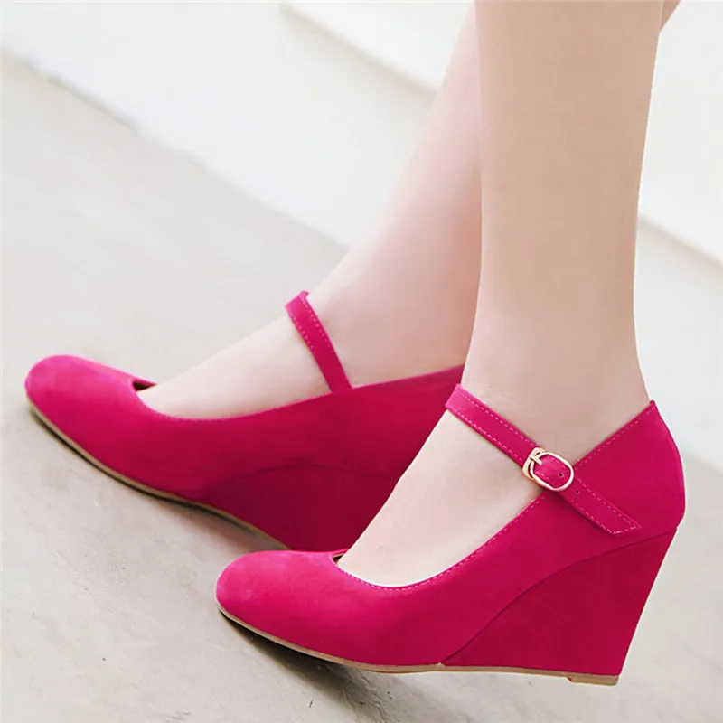 High Heels Buckle Strap Pumps Ladies 
