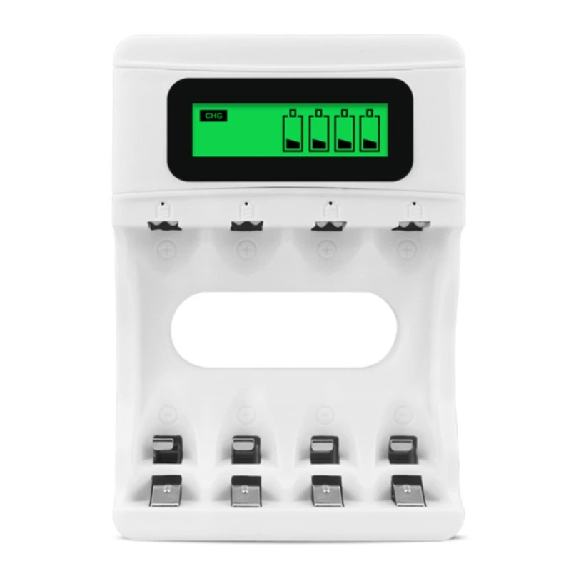 AA/AAA Battery Charger with 4 Slot LCD Display Charging Station DC 5V 2A Power Source | Электроника