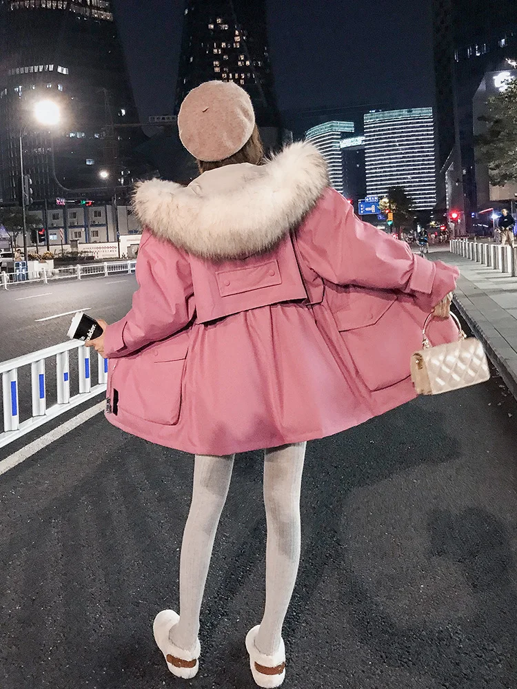 new winter explosion models thick white duck down jacket to send overcome 1025