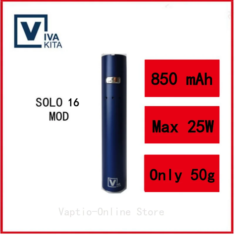 Вейп-ручка 850mah Solo 16 mod 2,0 mL Vape kit Батарея Встроенная 25W электронная сигарета 0.5ohm герметичная 1.0ohm капля