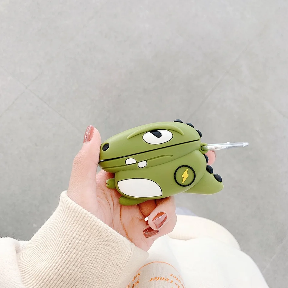 889 3D чехол для наушников для Airpods Pro чехол силиконовый чехол с милым динозавром медведем для Apple Air pods 3 Pro Чехол Earpods/наушники - Цвет: 889