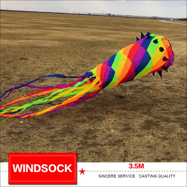 New Arrival 3.5M Kite Windsock Tail for Audlts High Quality Spin Tail 3
