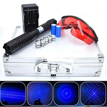 

High power blue laser pointers Rechargeable Adjustable Focus focusable 450nm powerful Hunting Lazer sight Burning Match