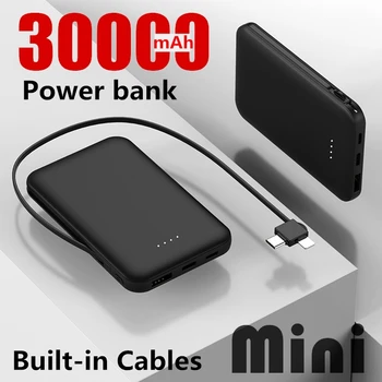 電源銀行30000mahのチーワイヤレス充電器ポータブル超薄型大容量外部バッテリー充電器デジタルディスプレイの電源銀行