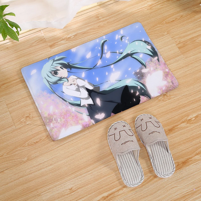 Hatsune Miku печать коврик стелька кухонный коврик ковер Добро пожаловать Придверный коврик для улицы ванная комната нескользящий коврик - Цвет: 7