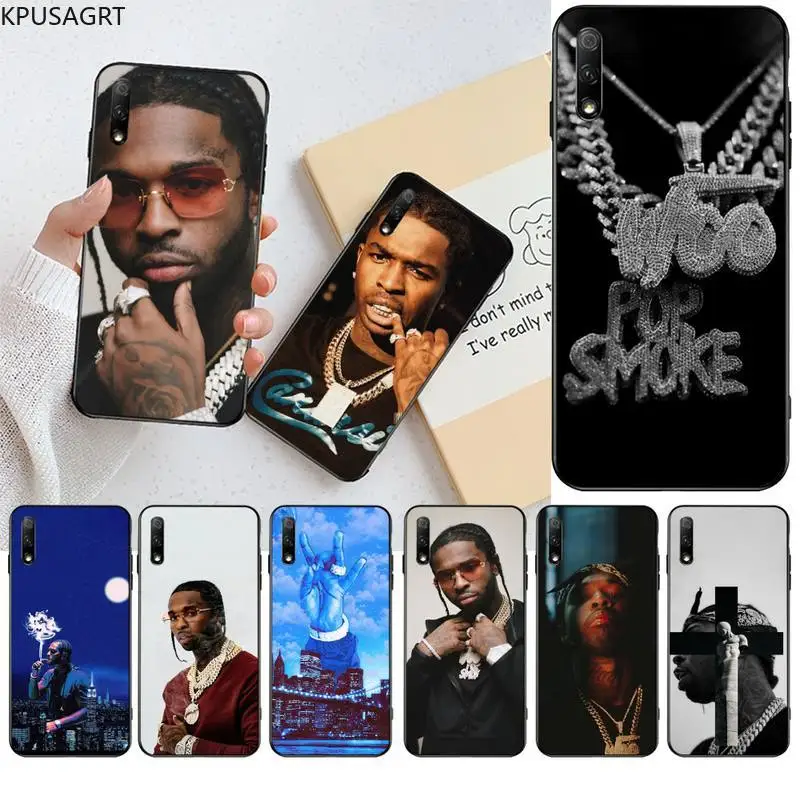 

Rapper Pop Smoke Black Cell Phone Case for Huawei Honor 30 20 10 9 8 8x 8c v30 Lite view pro