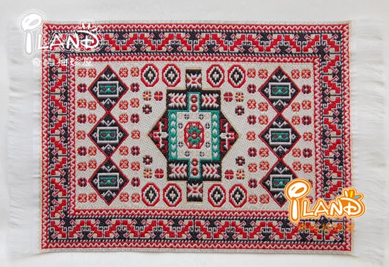 1: 12 Dollhouse DIY Home Accessories Turkey Rug 17*10 Cm Corolla