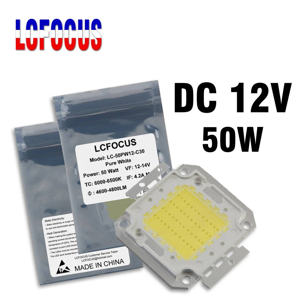 DC 12V wysoka dioda LED dużej mocy COB Chip 1W 3W 5W 10W 20W 30W 50W ...