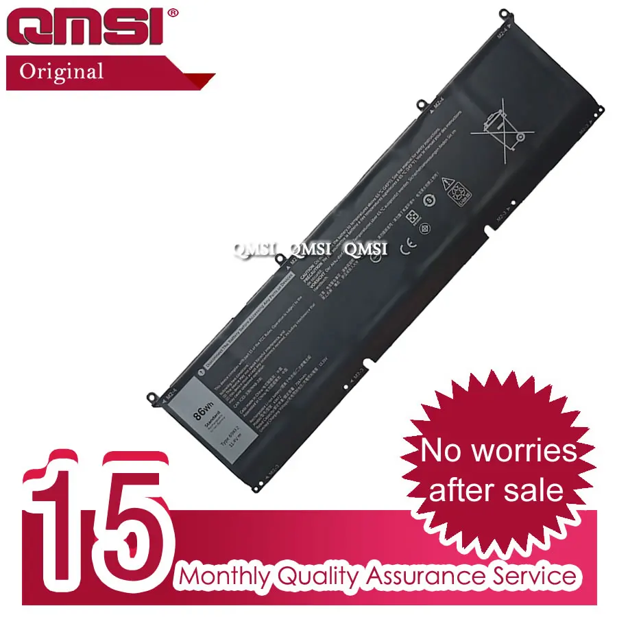 Qmsi 11.4v 56w 4650mah Original 8fctc Battery Apply To Dell Alienware