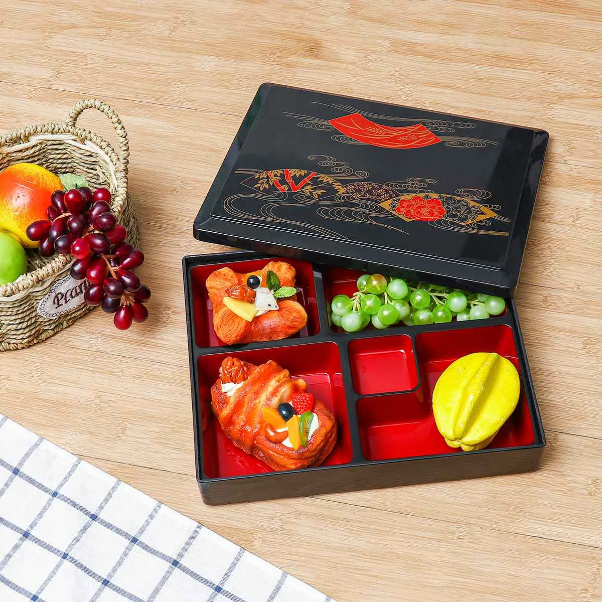 Bento Box японские Ланч-боксы многоразовые рисовые суши общественное питание контейнер для хранения экологически чистые отсеки Портативный Bento Box