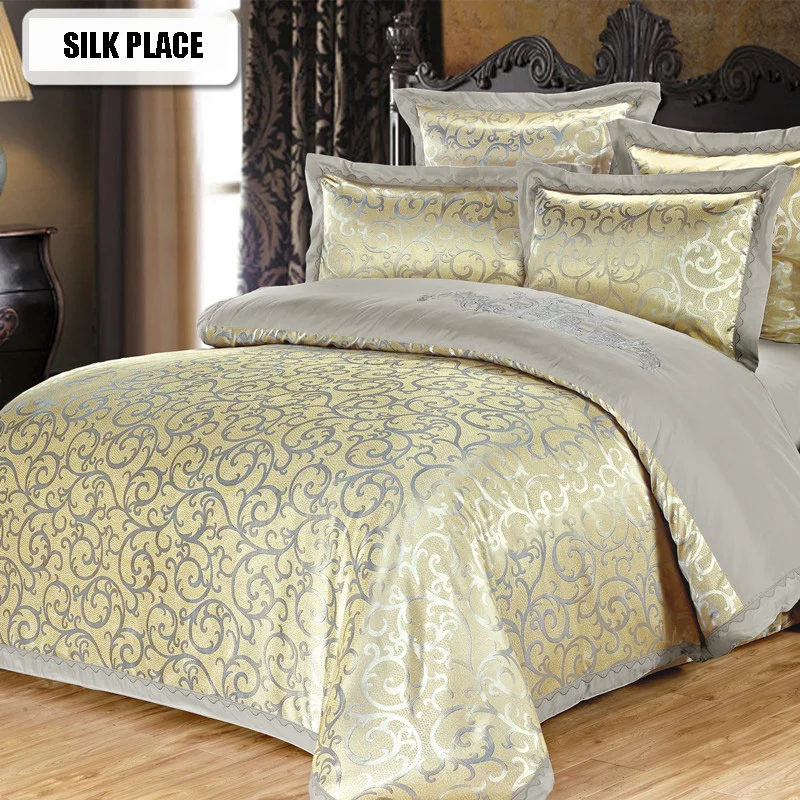 SILK PLACE Московский модный бренд сатиновый комплект постельного белья жаккарда