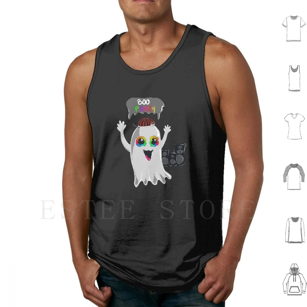 

Party Boo Tank Tops Vest Sleeveless Ghost Ghostly Funny Ghost Cute Ghost Apparition Party Vacation Time Monster Cute Monster