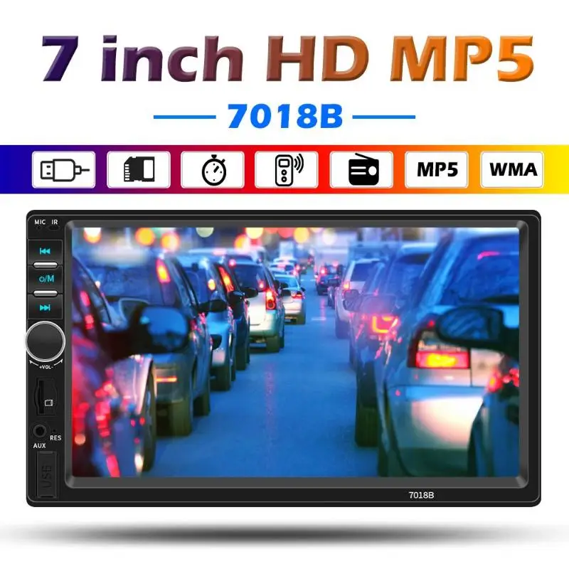 7018B " 12 В 2 DIN автомагнитола стерео Bluetooth AUX USB TF fm-радио 2din Авто Авторадио поддержка подключения мобильного телефона