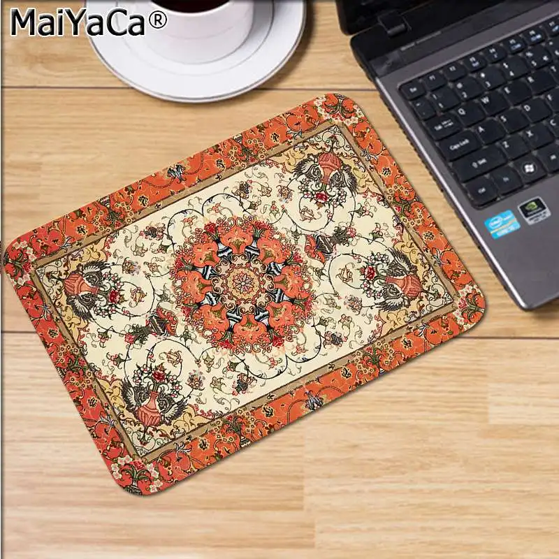 MaiYaCa на заказ кожа персидский мини тканый коврик Удобная мышка коврик игровой коврик для мыши большой коврик для мыши клавиатуры коврик - Цвет: Not Lock Edge18x22cm