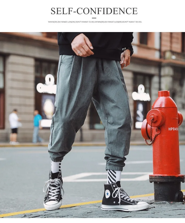 RUIHUO мужские зауженные брюки японский уличная гарем Штаны, мужские брюки джоггеры Для мужчин Штаны в стиле «хип-хоп» впитывает пот и Штаны 5XL Новинка осени