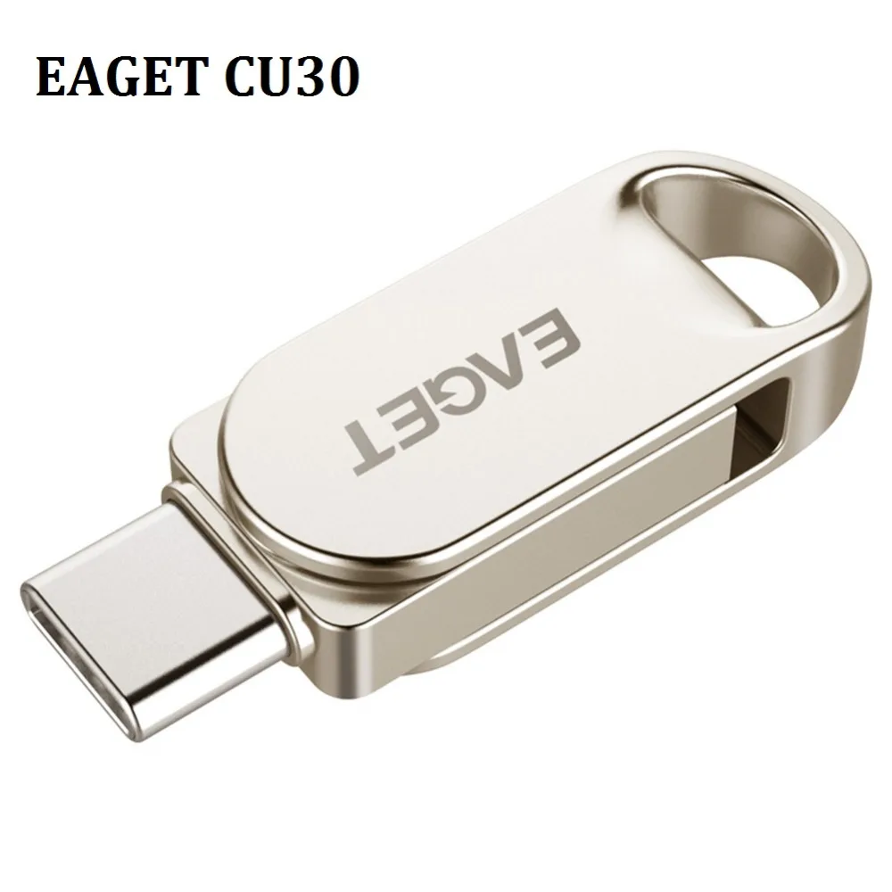 EAGET CU20/CU30/CU31/U81 металлическая флеш-накопитель USB 3,0 карта памяти OTG Тип C ручка диск Мини U диск 16 Гб/32 ГБ/64 Гб/128 ГБ