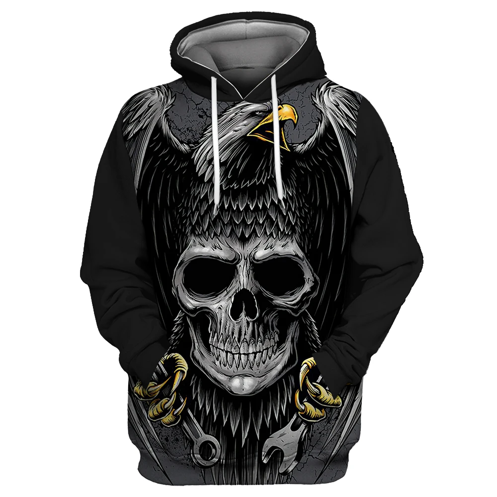 Showtly Horro Skull Mens Hoodies Jack Skellington Halloween Costumes Casual Anti Social Club Man Streetwear - Цвет: TYLMS-F00069