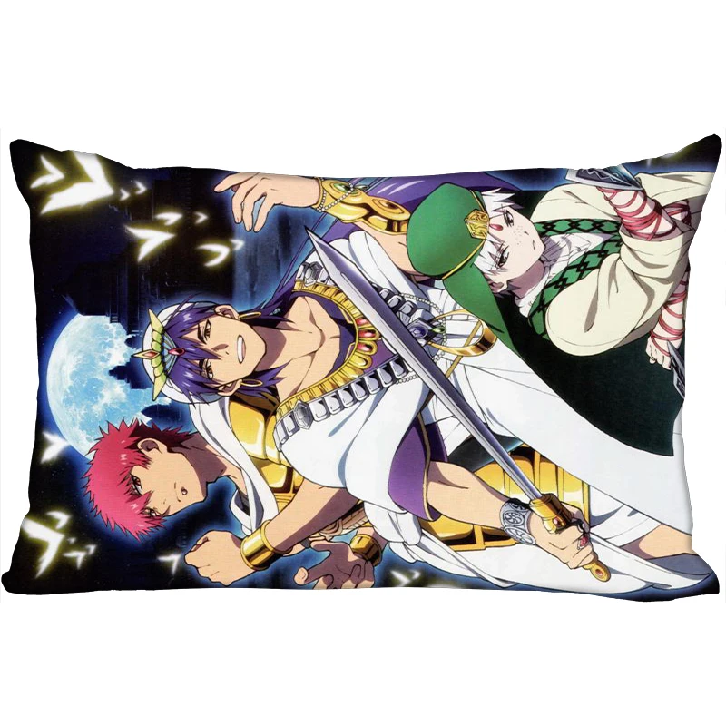 Наволочка с принтом Magi adventures of Sinbad на заказ, двусторонняя стандартная атласная шелковая мягкая прямоугольная Наволочка на молнии, больше размеров - Color: 3