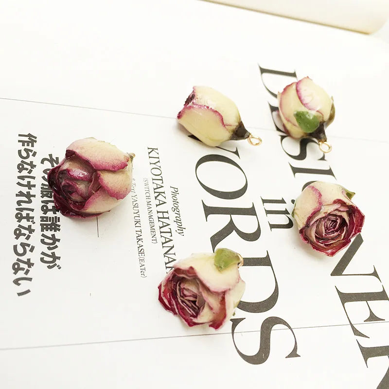 Сушеные цветы эпоксидная розовая роза DIY Полуфабрикаты аксессуары Роза сохраненные свежими цветок серьги аксессуары
