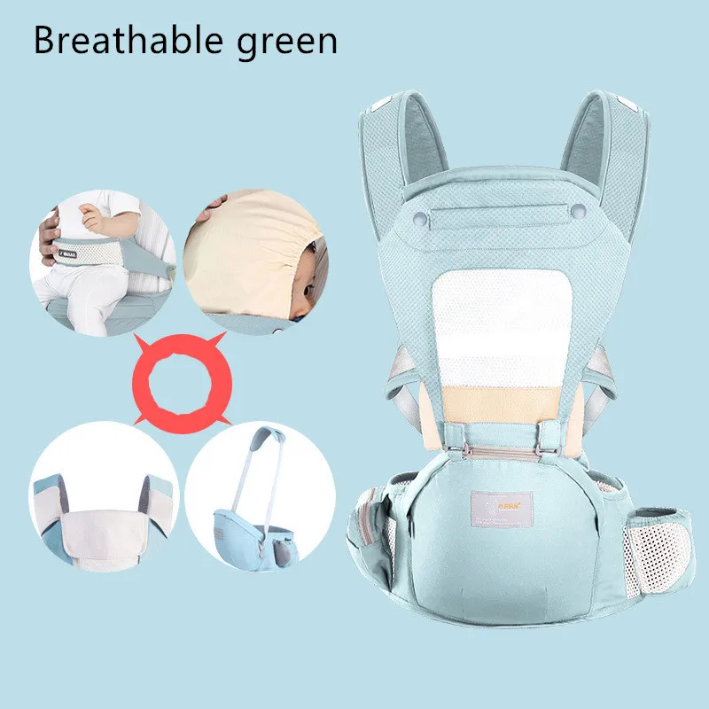 Breathable green Детский пояс Хипсит(пояс для ношения ребенка) мальчик девочка держа ребенка артефакт Хипсит(пояс для ношения ребенка) сидя многофункциональный четыре сезона универсальные детские аксессуары - Цвет: Breathable green