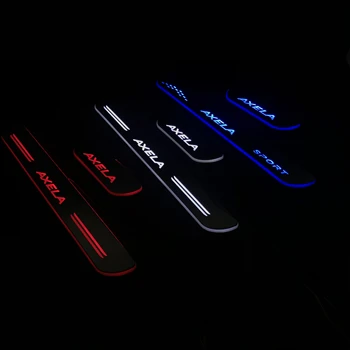 

RQXR led stainless steel overlay acrylic door scuff for jaguar xf moving door sill plate lining decorative light,4pcs