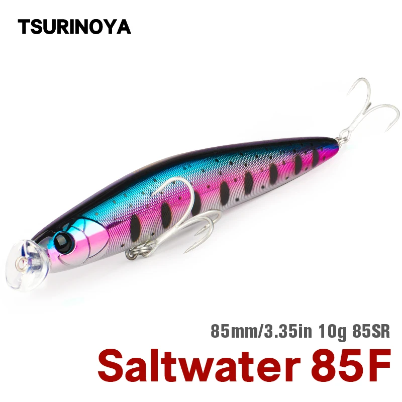 Плавающая рыболовная приманка TSURINOYA в форме гольяна для охотника DW80 85SR 80 мм 10 г