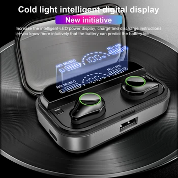 

6D Stereo IPX7 Waterproof Wireless Headphones Earphones Touch Control Headset Running Sport Headset HiFi Support Type C charge