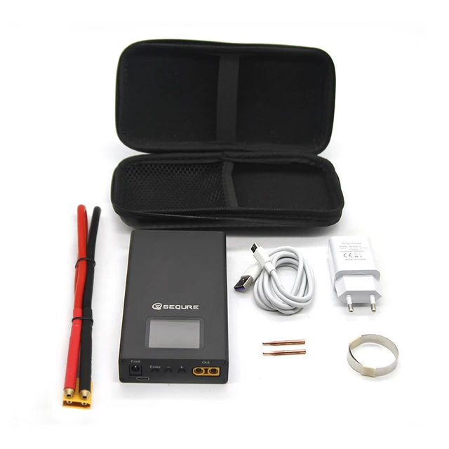 SEQURE SQ-SW2 Mini Portable Rechargeable Spot Welding Machine LCD Color Screen Display DIY Battery Pack Welding with US/EU Plug