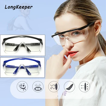 

2020 Black Blue Anti-splash Spectacles Adjustable Safety Goggles Men Women Protective Glasses Clear Anti-dust Working Eyewear