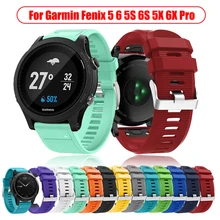 Bracelet de montre en Silicone, 20, 22, 26MM, pour Garmin Fenix 5X Plus, à dégagement rapide, pour Garmin 6X 6 6s Pro 3 3HR