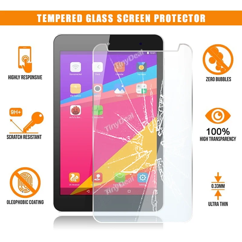 

Screen Protector for ONDA V80 Ocre Core 8" Tablet Tempered Glass 9H Premium Scratch Resistant Anti-fingerprint Film Cover