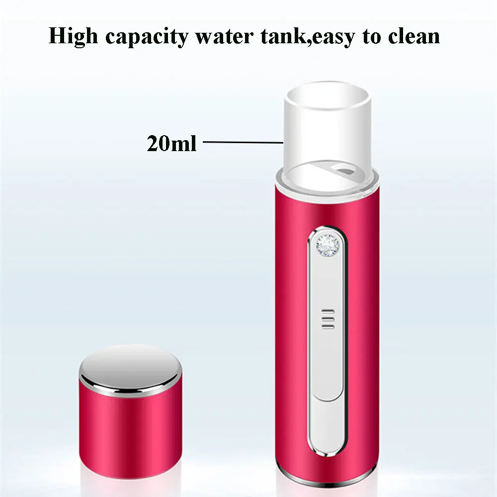 Handy Nano Face Mist Spray Facial Steamer with 2000mAh Battery for Hydrating Cool Eyelash Extensions Cleaning