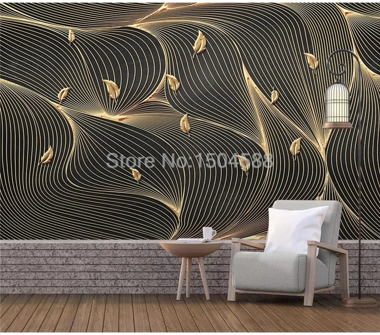 abstrata geométrica com folhas de ouro para