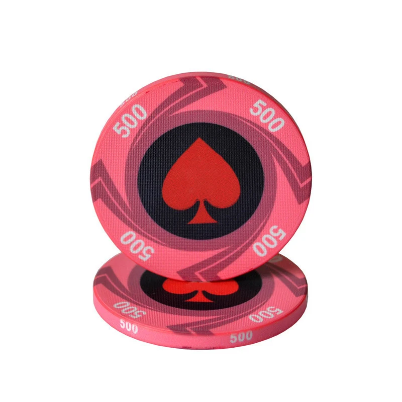 5 шт./лот фишки покер покерные фишки Pokers Texas Hold'em керамический Круглый Покерный клуб новые монеты казино - Цвет: 500
