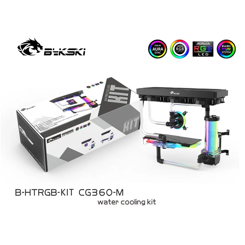 US $284.64 Bykski Water Cooling Cooler Kit Gpu Cpu Water Block Water Pump 360mm Radiator 120mm Fan Computer Radiator System G14 Hard Tube