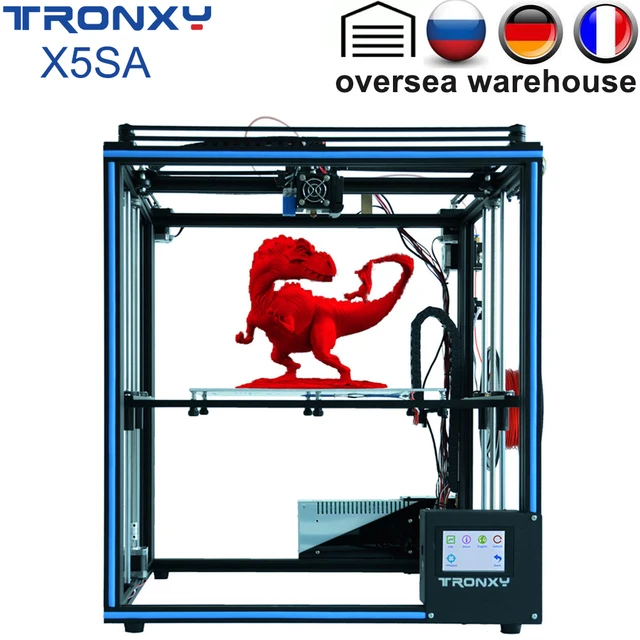 Best Price 2019 Newest Tronxy DIY Assembled X5SA Aluminium Extrusion 3D Printer kit printing with Touch screen and Auto leveling machine
