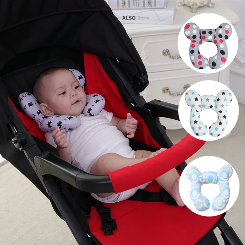Soft UShaped Support Head Neck Baby Kids Pillow Headrest Travel Car Seat Cushion 